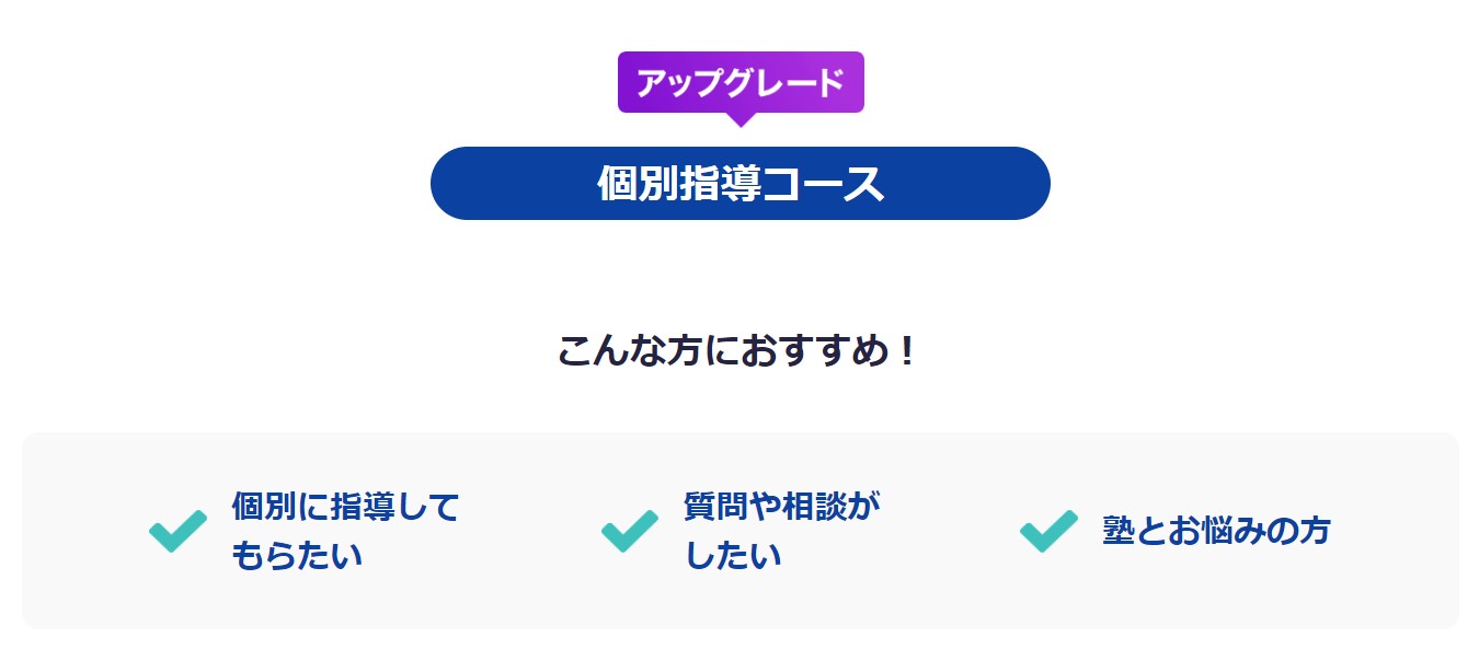 スタディサプリ　個別指導コース